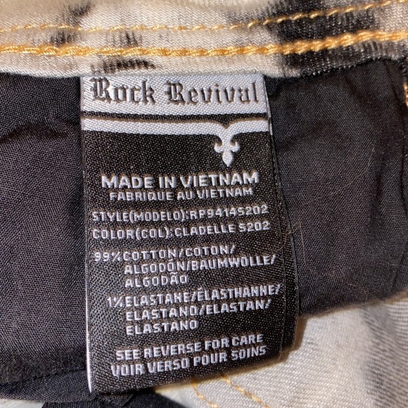 Rock Revival Moto Jeans Cladelle Size 24 New without Tags Exc Condition - Picture 10 of 16